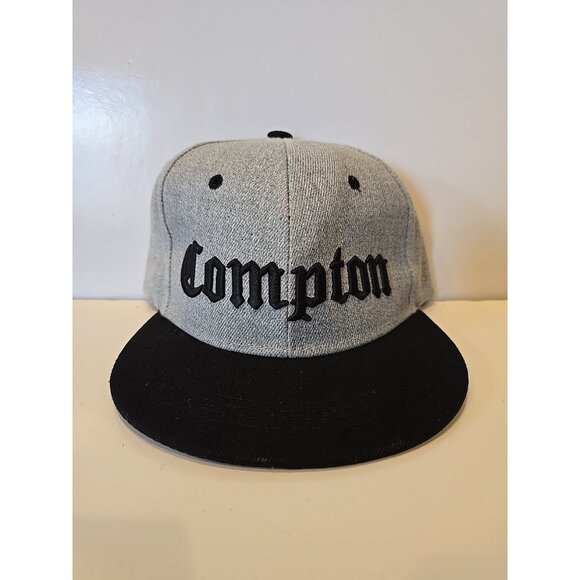STRAIGHT OUTTA COMPTON CITY LA CA EAZY E DR DRE ICE CUBE NWA SNAPBACK CAP HAT GR - Picture 1 of 5